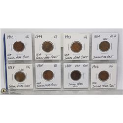 LOT OF 8 PCS INDIAN HEAD CENTS