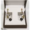 Image 1 : NEW PAIR OF STUD-HANGING BALL EARRINGS