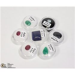 GENUINE RUBY, EMERALD, SAPPHIRE