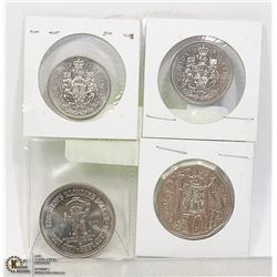 LOT OF 4 COINS; 1979 & 1984 CDN 50CENT PCS/