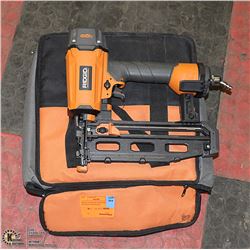 RIDGID STRAIGHT FINISH NAILER WITH BAG AND NAILS