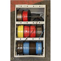 WALL RACK WITH VARIOUS GAUGE OF WIRE
