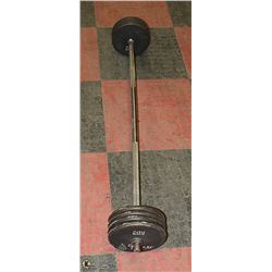 90LB WEIGHTS W/ BARBELL WELDED ENDS NOT REMOVABLE