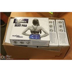 CASE OF 6 NEW PALM NRG BACK REUSABLE HEAT PADS