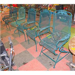 LOT OF 6 CAST IRON PATIO CHAIRS