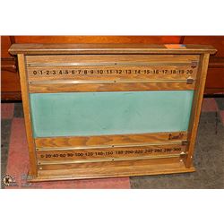 VINTAGE OAK POOLTABLE SCORE KEEPER