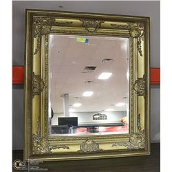 ORNATE GOLD FRAME BEVELLED MIRROR 30" X 35"