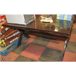 WOOD TONE BUTTERFLY LEAF KITCHEN TABLE 54 X 38 X