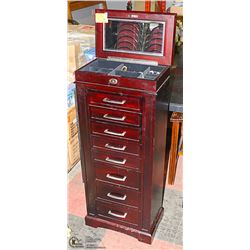 DELUXE JEWELLERY BOX WITH CONTENTS 17 X 10 X 41