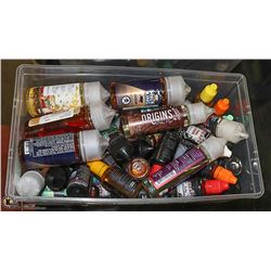 LARGE BIN OF VAPE JUICE * VARIOUS SIZES, STRENGTHS