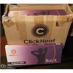 CASE OF 12 NEW CLICK HEAT BACK THERAPY HEATING /
