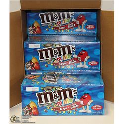 CASE WITH 6 BOXES OF 24 30G TUBES OF M&M MINIS