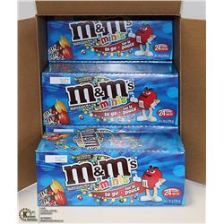 CASE WITH 6 BOXES OF 24 30G TUBES OF M&M MINIS