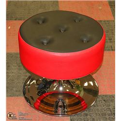 NEW PLUSH 5 BUTTON RED + BLACK STOOL