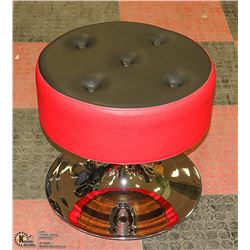 NEW PLUSH 5 BUTTON RED + BLACK STOOL
