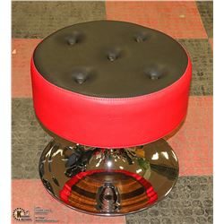 NEW PLUSH 5 BUTTON RED + BLACK STOOL