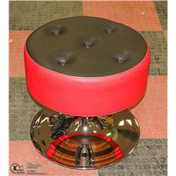NEW PLUSH 5 BUTTON RED + BLACK STOOL