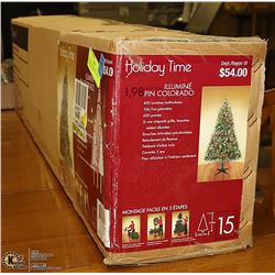 NEW HOLIDAY TIME 6.5FT PRELIT CHRISTMAS TREE