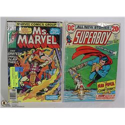 2 COLLECTOR COMICS MS MARVEL #6 AND SUPERBOY #190