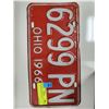 Image 1 : 1966 OHIO LICENSE PLATE