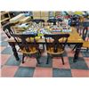 Image 3 : WOOD DINING TABLE WITH 6 CHAIRS AND LEAF 76 X 41