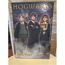 HARRY POTTER HOGWARTS 34" X 22" WOODEN POSTER
