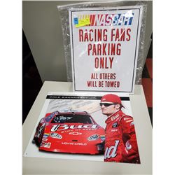 2 X METAL SIGNS DALE JR / NASCAR PARKING