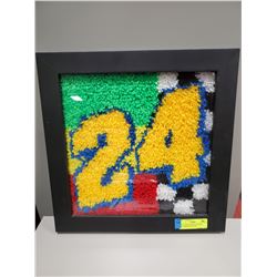 1 OF A KIND GORDON FRAMED RUGHOOK NASCAR