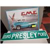 Image 1 : ELVIS PRESLEY BLVD SIGN & GMC HYDRA-MATIC V8 SIGN