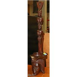 CARVED WOOD STATUE 27 INCH TALL