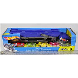 MATTEL HOT WHEELS TURBO HAULER HOLDS UP TO 40 CARS