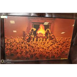 101 DALMATIONS FRAMED PRINT 3FT X 2 FT REAL FIRES