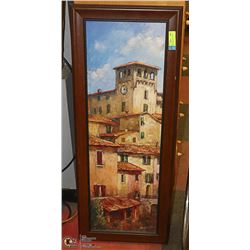 MEDITERRENEAN STYLE WOOD FRAME PICTURE 40 X 16