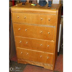 ANTIQUE BIRCH 4 DRAWER CHEST DRESSER