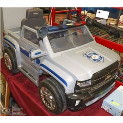 KIDS 12-VOLT CHEVY SILVERADO POLICE TRUCK