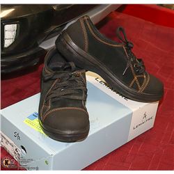 LEMAITRE ST TOE WORK SHOE. WOMENS SIZE 4- BLACK