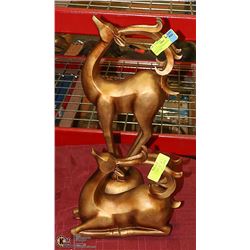 SET OF 2 GOLD REINDEER CHRISTMAS