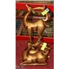 Image 1 : SET OF 2 GOLD REINDEER CHRISTMAS