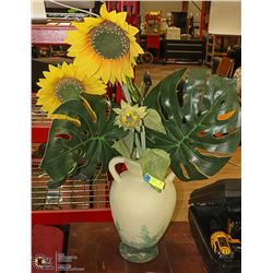VASE WITH SUNFLOWER 3' TALL