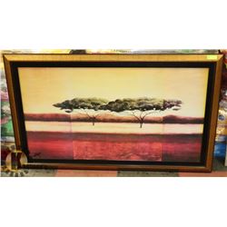 FRAMED PICTURE OF TREES 61 X 37