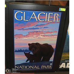 GLACIER NATIONAL PARK REPLICA SIGN WALL HANGING