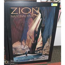 ZION NATIONAL PARK "THE NARROWS" REPLICA SIGN