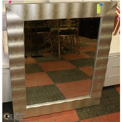 SILVER FRAMED MIRROR 30 X 36