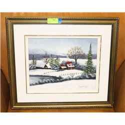 ORIGINAL PAINTING BY F CARRIER WINTER