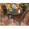 Image 1 : SOLID WOOD ESPRESSO BLACK ROUND DINING