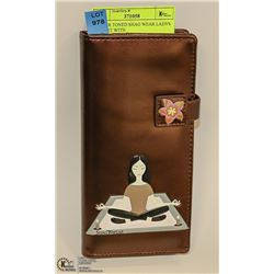 COPPER TONED SHAG WEAR LADYS WALLET WITH