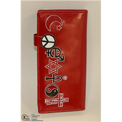 RED SHAG WEAR LADYS WALLET WITH ASSORTED