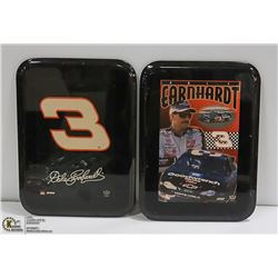 2 X METALIC WOOD EARNHARDT PLAQUES NASCAR