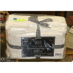 NEW IVORY ALLURE 6 PIECE TOWEL SET, 100% COMBED