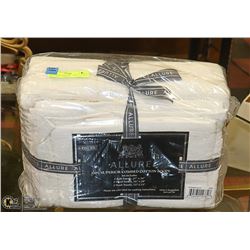 NEW IVORY ALLURE 6 PIECE TOWEL SET, 100% COMBED